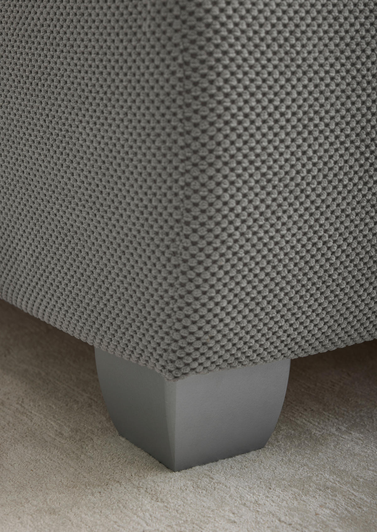 POLSTERBETT 180/200 cm  in Grau  - Silberfarben/Weiß, Design, Holz/Textil (180/200cm) - Carryhome