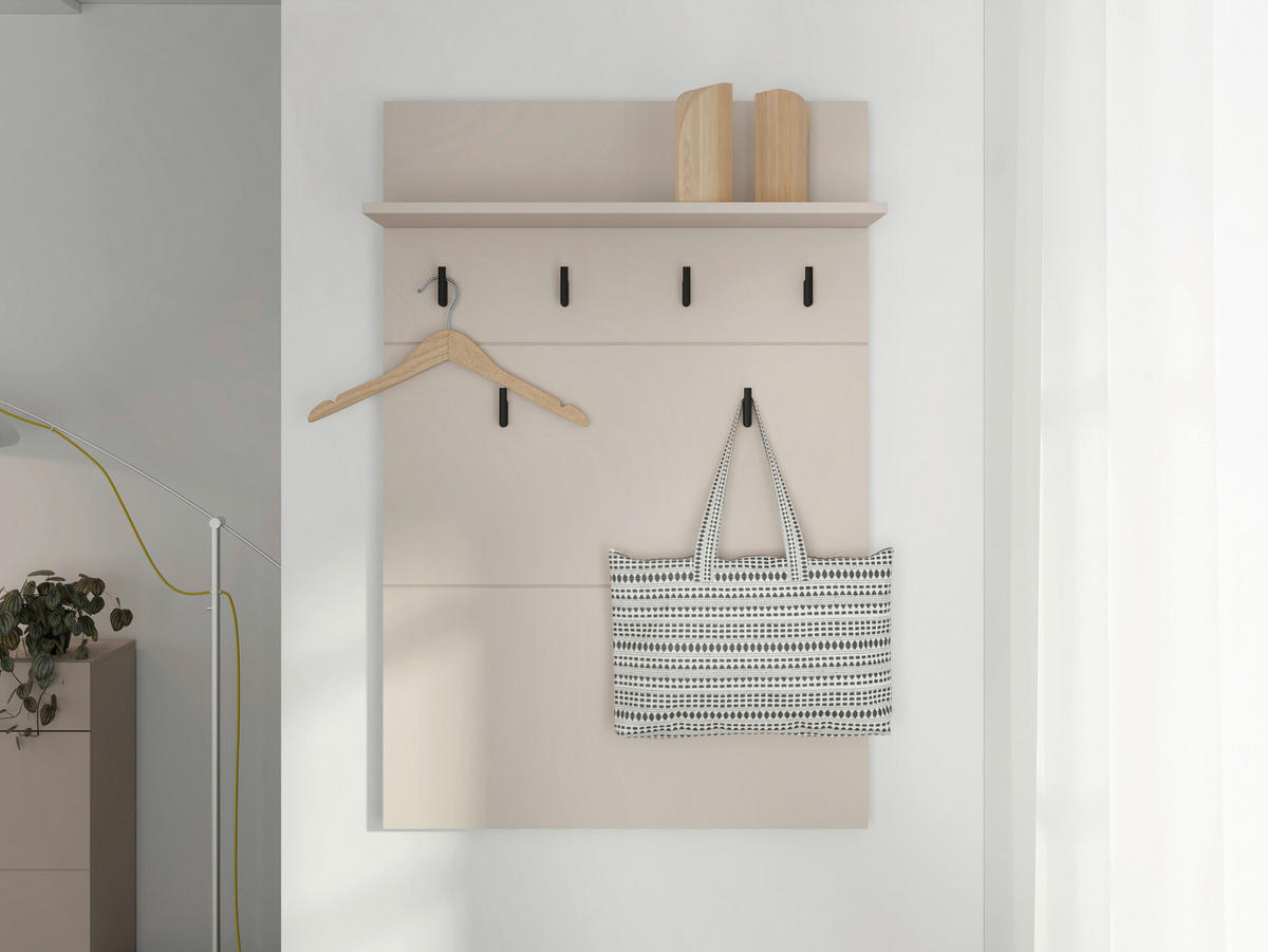 GARDEROBE 5-teilig  in 170/194/35 cm  - Kaschmir, Basics, Holzwerkstoff/Textil (170/194/35cm) - Carryhome