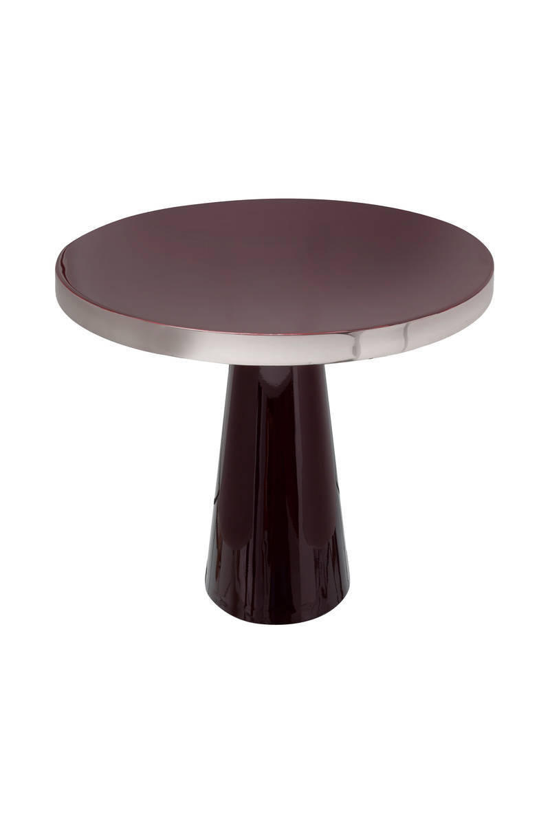 BEISTELLTISCH rund Silberfarben, Beere  - Beere/Silberfarben, Trend, Metall (51/51/47cm)