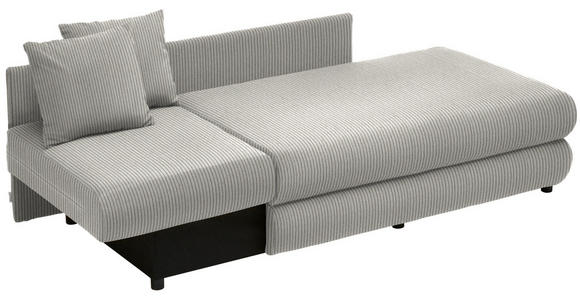 RÉCAMIERE in Cord Weiß - Schwarz/Weiß, Design, Kunststoff/Textil (171/71-88/93cm) - Cantus