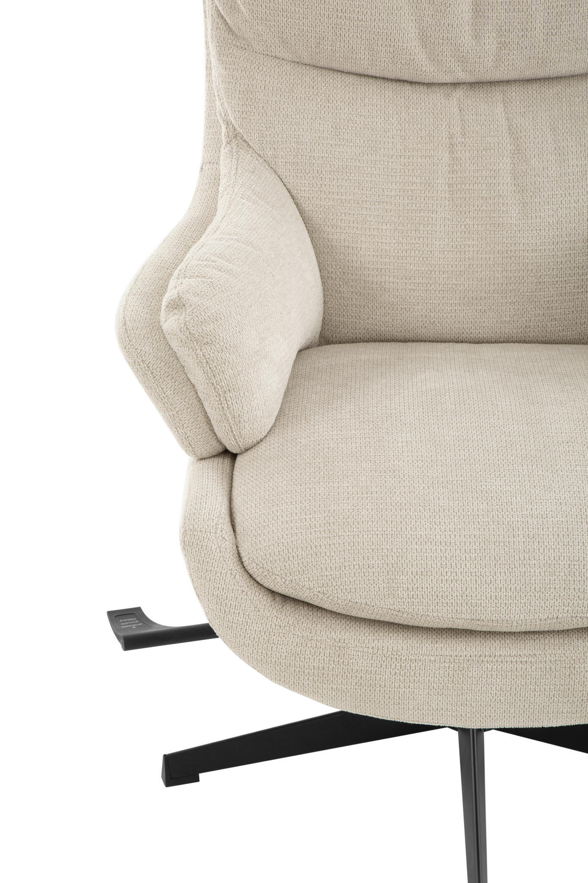 RELAXSESSELSET Leinenoptik    - Beige/Schwarz, Design, Holz/Textil (76/101/82cm) - Stylife