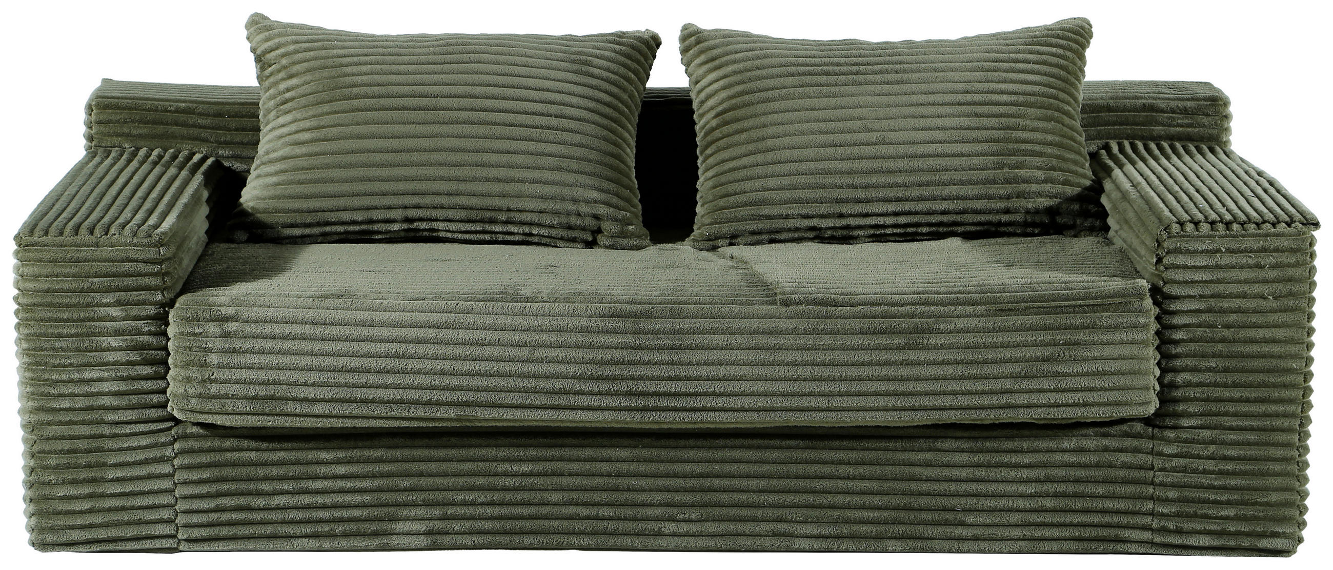 2-SITZER-SOFA Cord Grün  - Grün, Design, Textil (203/60/100cm) - P & B
