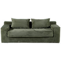 2-SITZER-SOFA in Cord Grün  - Grün, Design, Textil (203/60/100cm) - P & B