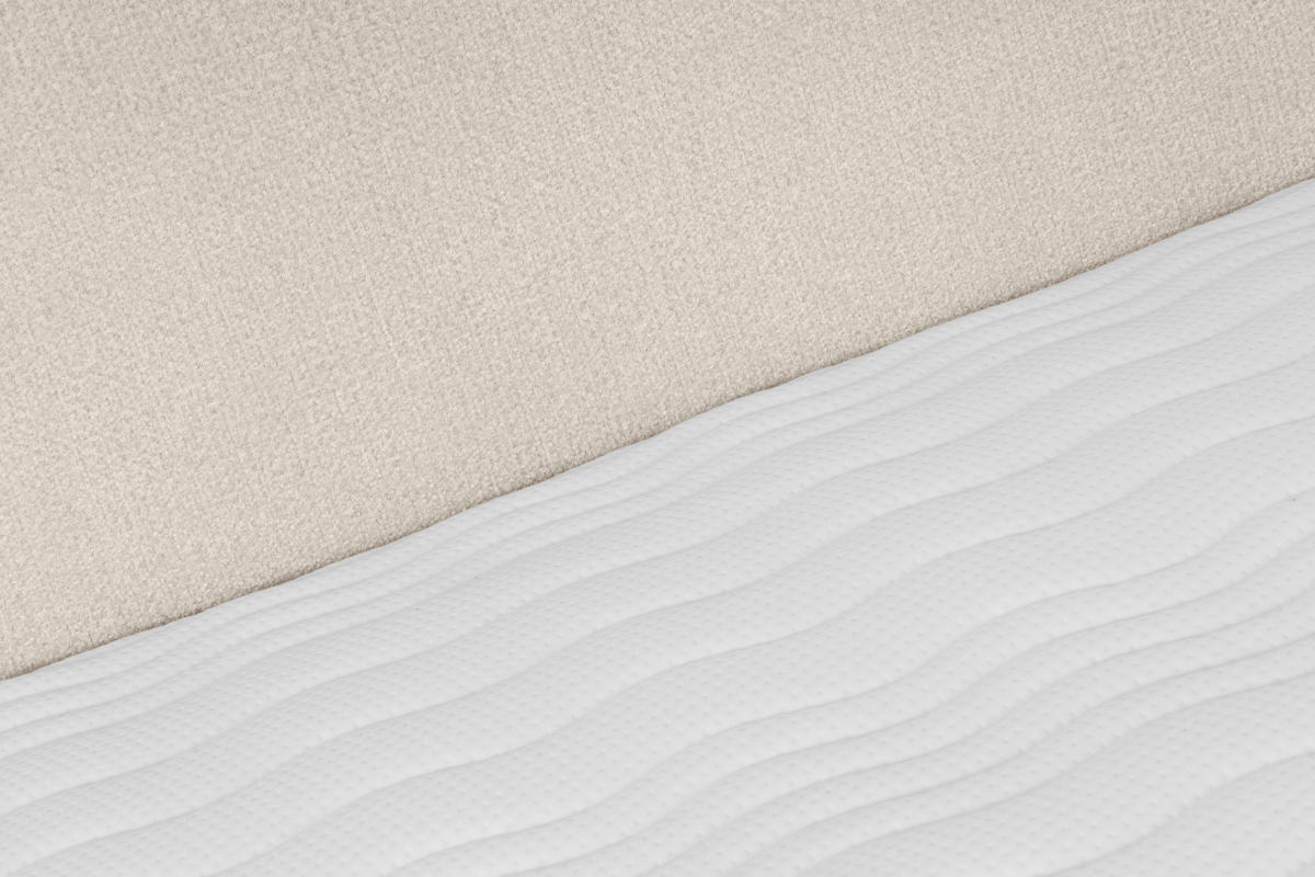 BOXSPRINGBETT 180/200 cm  in Creme  - Eichefarben/Creme, KONVENTIONELL, Holz/Textil (180/200cm) - Welnova