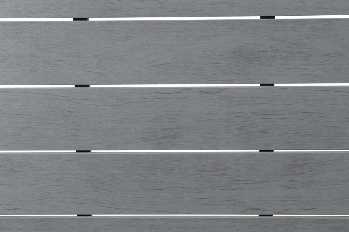 GARTENTISCH Metall, Kunststoff Grau, Dunkelgrau rechteckig  - Dunkelgrau/Grau, MODERN, Kunststoff/Metall (205/92/74cm) - Ambia Garden