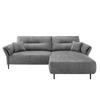 ECKSOFA Grau Struktur  - Schwarz/Grau, MODERN, Holz/Textil (269/172cm) - MID.YOU