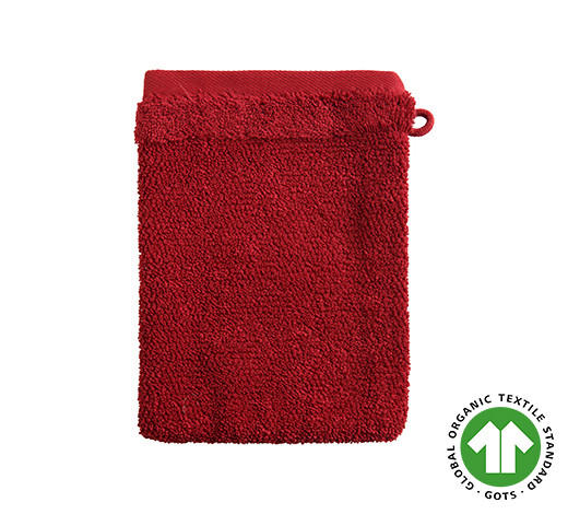 Waschhandschuh Bonita 4er-Set Kirschbaumfarben, Bordeaux - Kirschbaumfarben/Bordeaux, Natur, Textil (16/21cm) - Bio:Vio