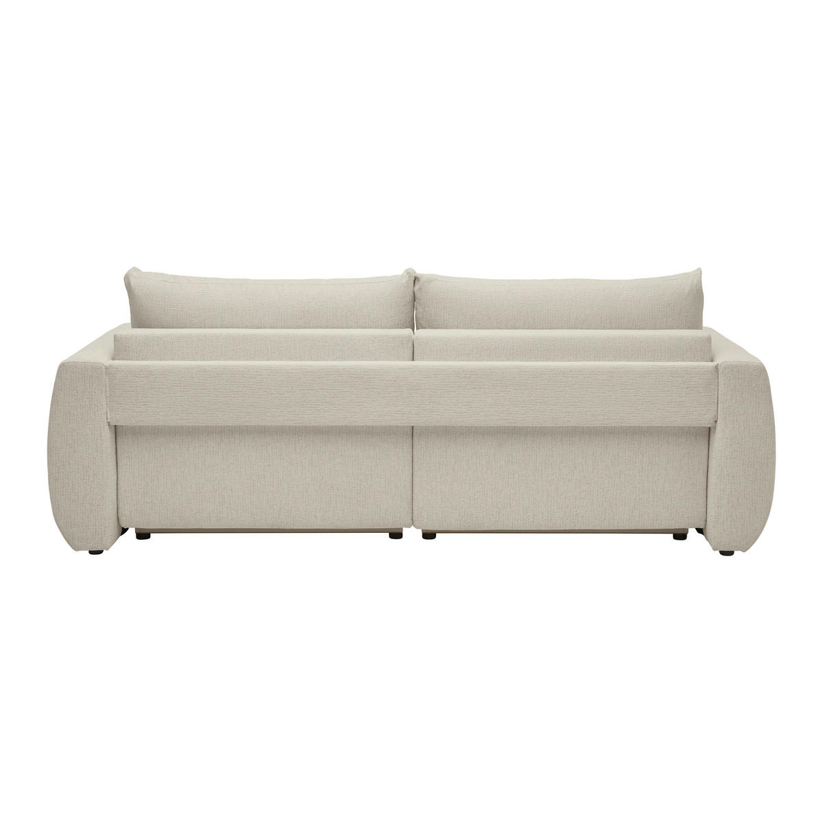SCHLAFSOFA in Chenille, Jacquard Cappuccino  - Taupe/Schwarz, Kunststoff/Textil (245/74-90/104cm) - MID.YOU