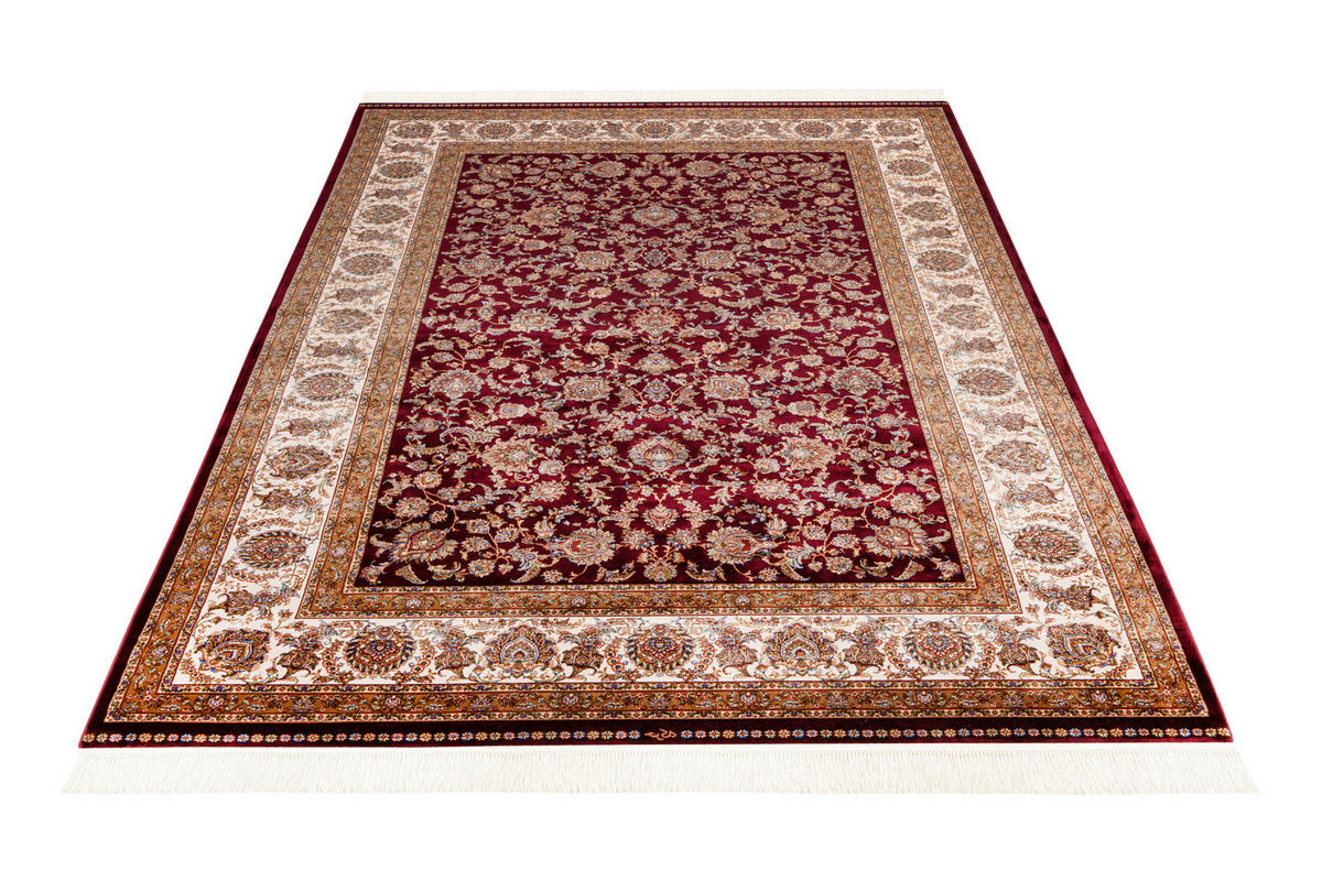 TKANÝ KOBEREC, 160/230 cm, krémová, červená, svetlohnedá - svetlohnedá/krémová, Design, textil (160/230cm)