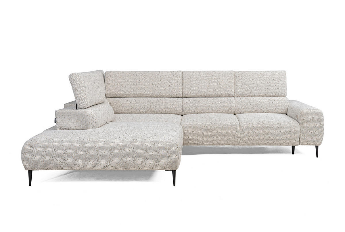 SOFFA i textil ecru  - svart/ecru, Design, metall/textil (304/77/108cm) - Stylife