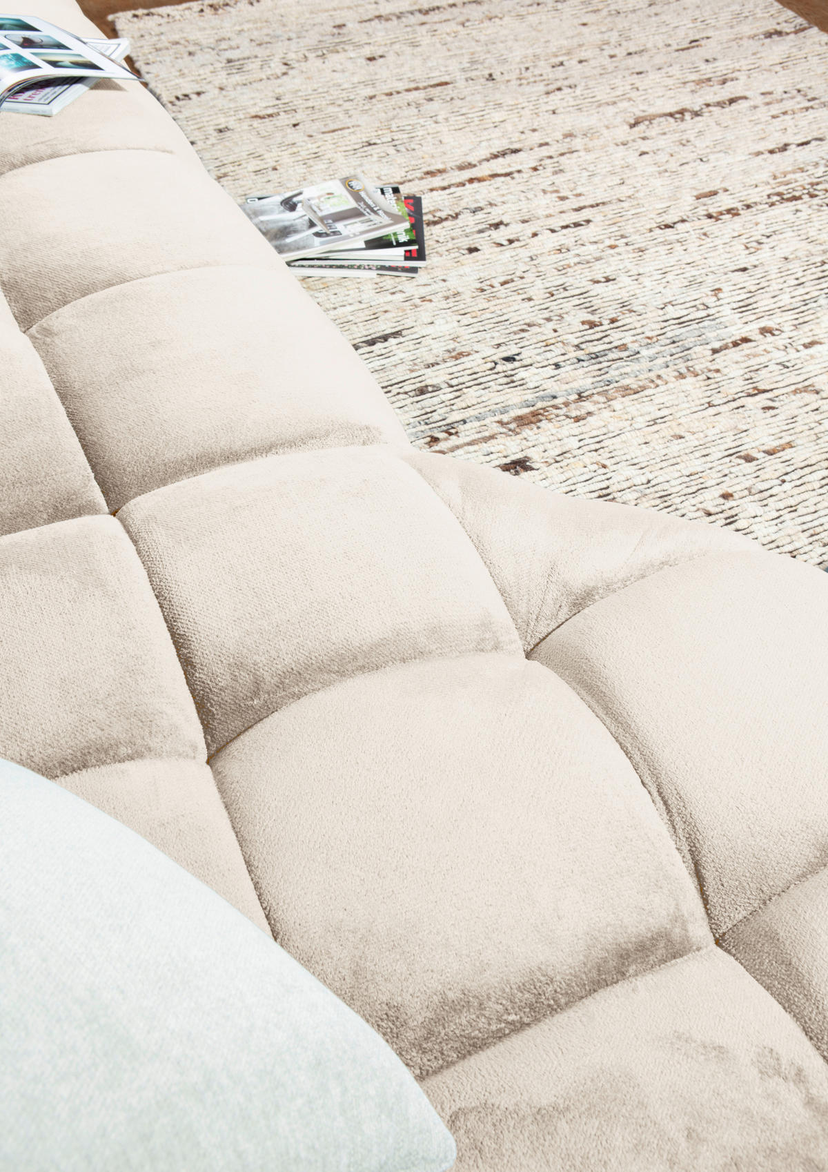 ECKSOFA Beige Flachgewebe  - Beige/Schwarz, MODERN, Kunststoff/Textil (235/275cm) - Landscape