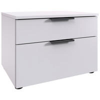 SÄNGBORD i vit  - vit/grafitfärgad, Design, metall/trämaterial (54/47/41cm) - Boxxx