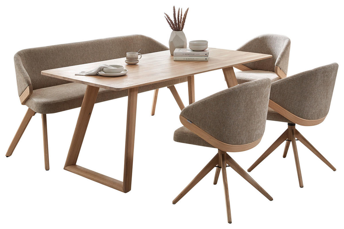 ESSTISCH Eiche vollmassiv rechteckig Eiche Bianco  - Eiche Bianco, KONVENTIONELL, Holz (200/100/75cm) - Linea Natura