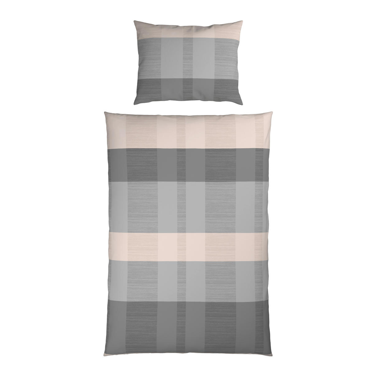 BETTWÄSCHE 2-teilig Jersey 140/200 cm  - Grau, KONVENTIONELL, Textil (140/200cm) - Novel