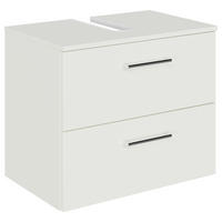WASCHBECKENUNTERSCHRANK 60/49,8/38,3 cm  - Chromfarben/Weiß, KONVENTIONELL, Holzwerkstoff/Metall (60/49,8/38,3cm) - Sadena
