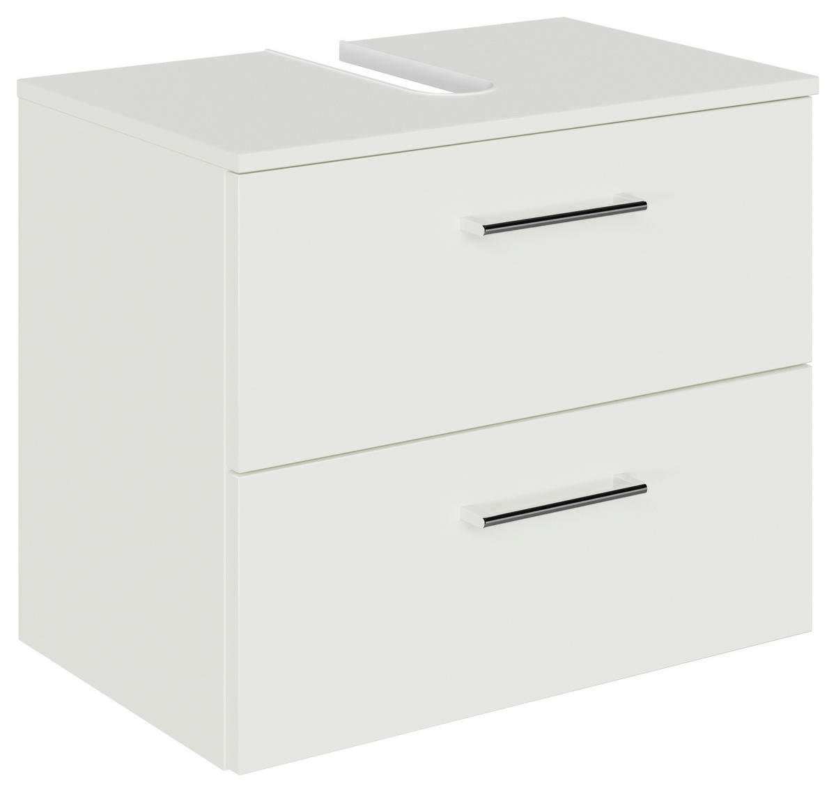 WASCHBECKENUNTERSCHRANK 60/49,8/38,3 cm  - Chromfarben/Weiß, KONVENTIONELL, Holzwerkstoff/Metall (60/49,8/38,3cm) - Sadena