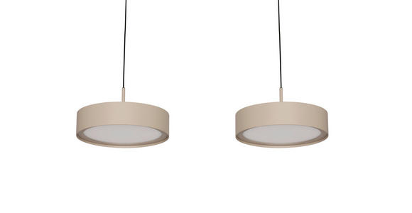 LED-HÄNGELEUCHTE 118/17,5/180 cm  - Sandfarben, Design, Metall (118/17,5/180cm) - Dieter Knoll