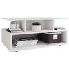 COUCHTISCH in Holzwerkstoff 80/50/40 cm  - Weiss/Schwarz, Modern, Holzwerkstoff/Kunststoff (80/50/40cm) - MID.YOU