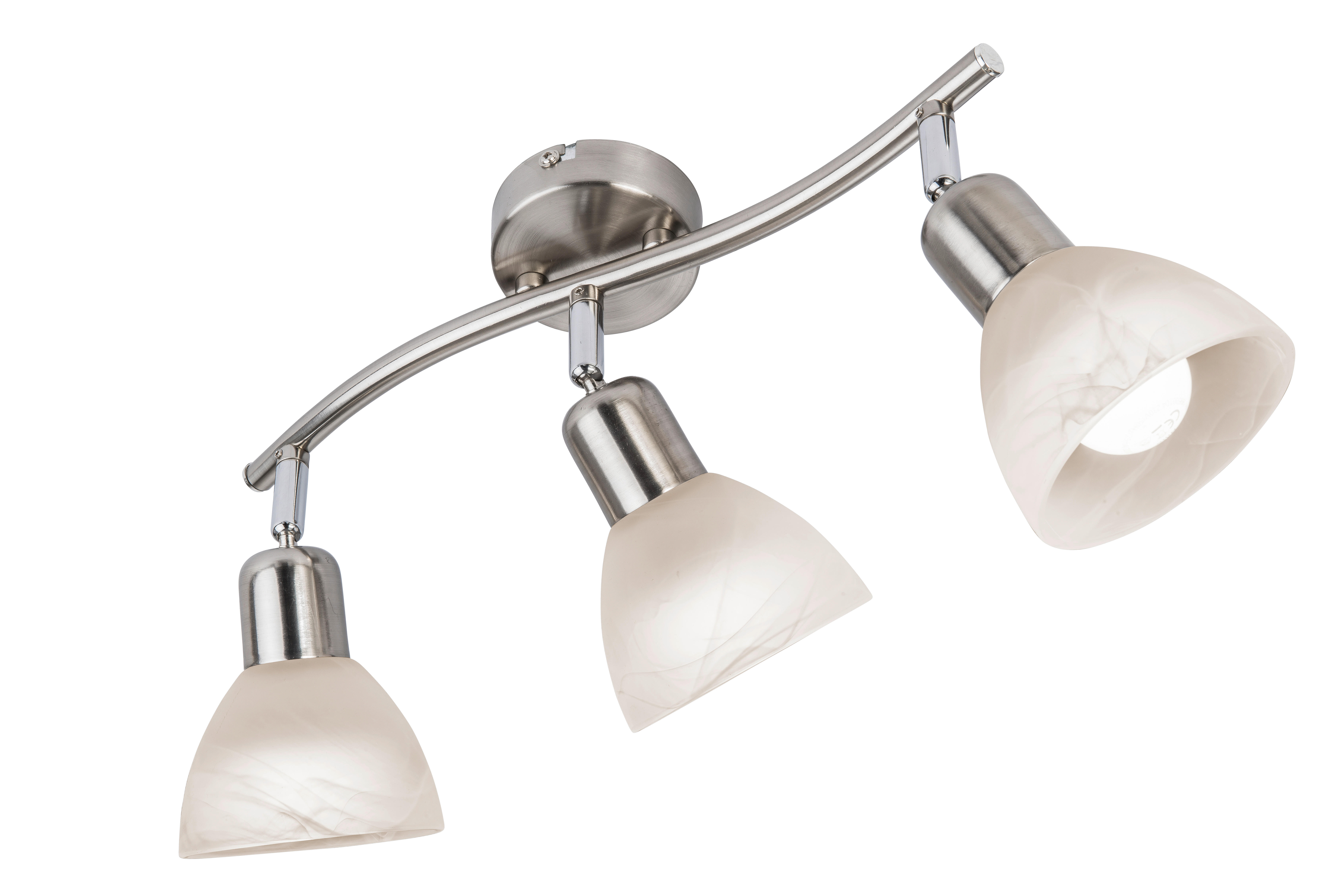 STRAHLER 40/10/16,8 cm   - Weiß/Nickelfarben, Basics, Glas/Metall (40/10/16,8cm) - Novel