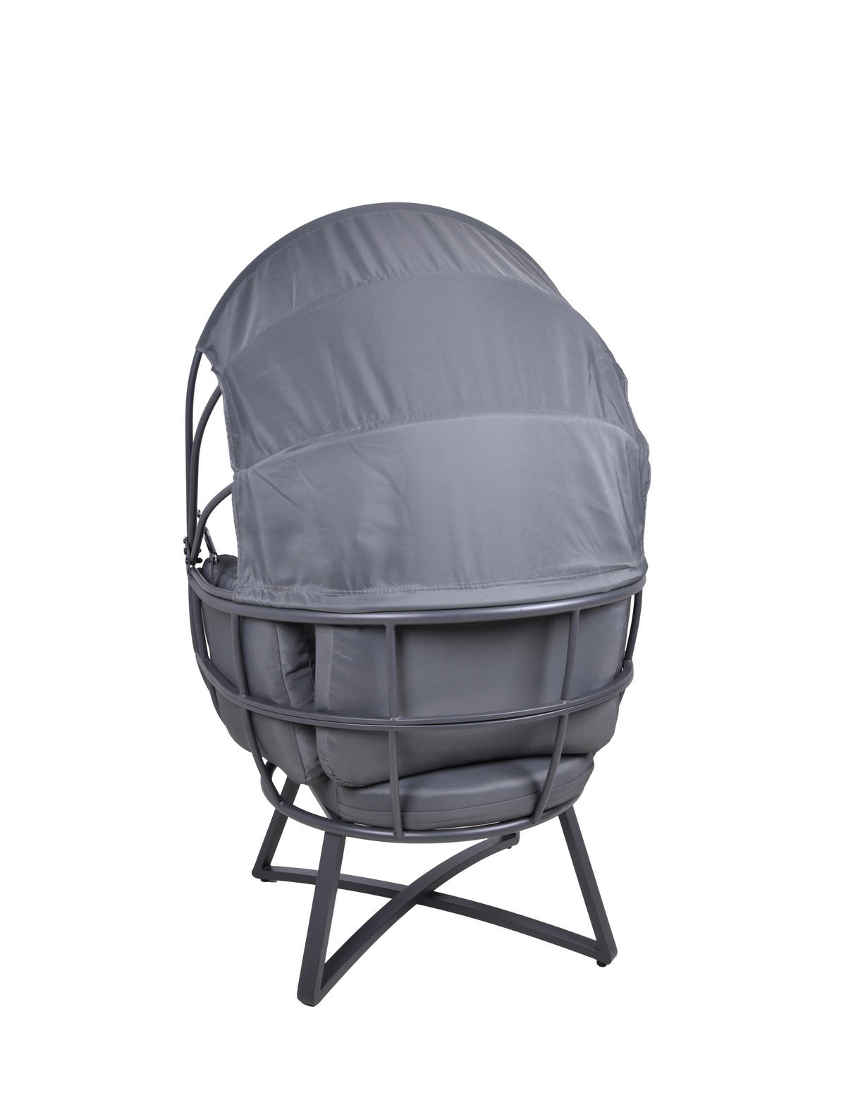 GARTEN-RELAXSESSEL 91/152/77 cm  - Anthrazit/Grau, Basics, Kunststoff/Textil (91/152/77cm) - Gardenson