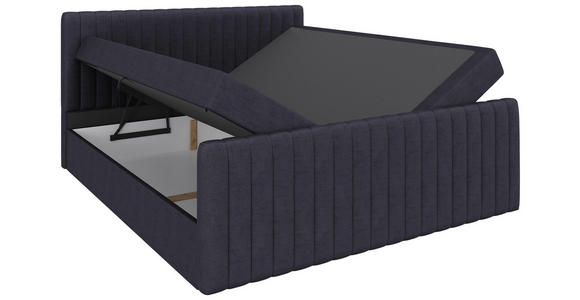 BOXBETT 180/200 cm  in Graphitfarben  - Schwarz/Graphitfarben, Basics, Kunststoff/Textil (180/200cm) - Carryhome