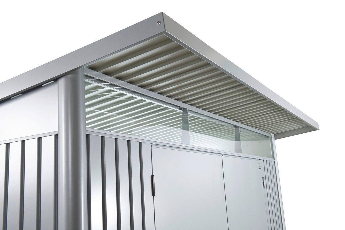 GERÄTEHAUS 180/218/260 cm  - Grau, Design, Metall (180/218/260cm) - Biohort