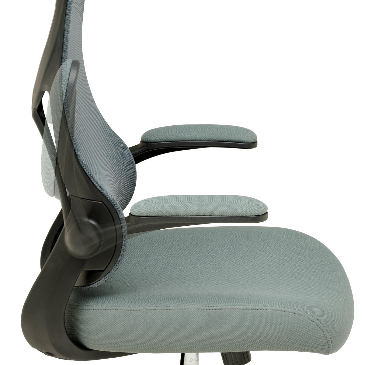 OTOČNÁ ŽIDLE, síťovina, šedá - šedá/černá, Moderní, kov/dřevo (65/108/116/66cm) - MID.YOU