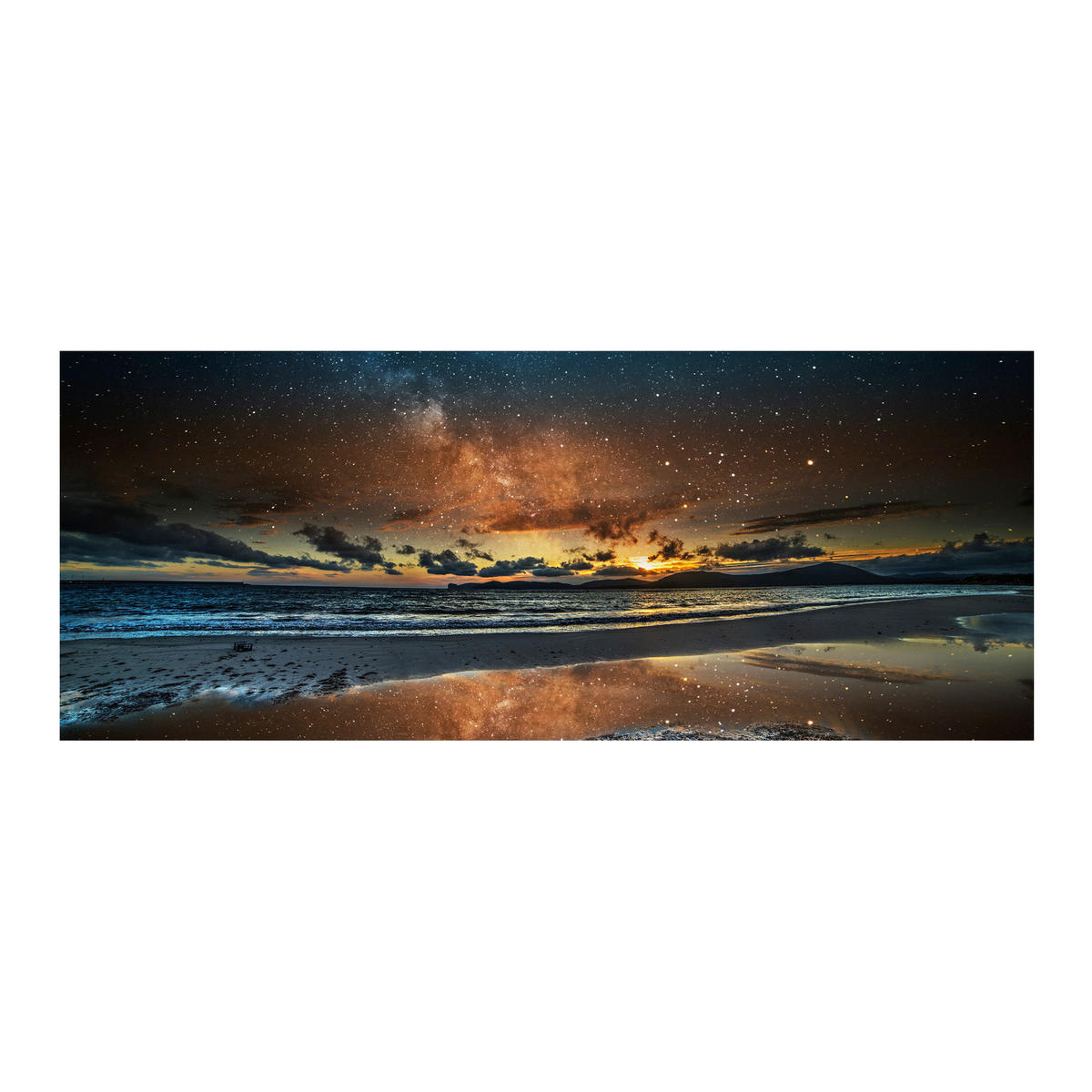 LEINWANDBILD Strand & Meer 150/60 cm  - Multicolor, Basics, Holz/Textil (150/60cm)