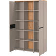 AKTENSCHRANK 120/197/40 cm  - Eichefarben/Grau, MODERN, Holzwerkstoff (120/197/40cm) - Novel