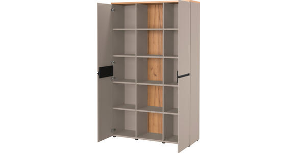 AKTENSCHRANK 120/197/40 cm - Eichefarben/Grau, MODERN, Holzwerkstoff (120/197/40cm) - Novel