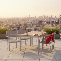 ZOSTAVA ZÁHRADNÉHO NÁBYTKU drevo, kov, textil - farba akácie/sivá, Romantik / Landhaus, kov/drevo (150/90/74cm) - Gardenson