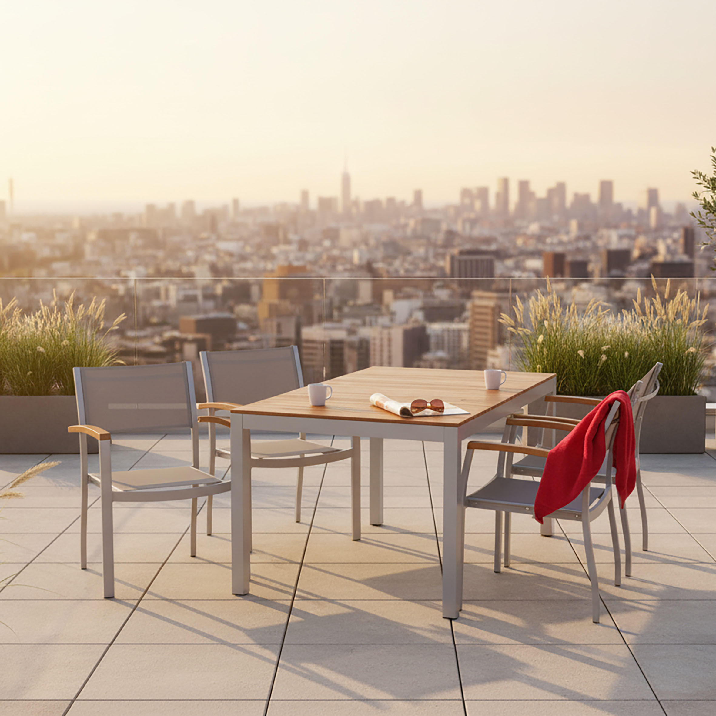 Gardenson ZAHRADNÍ SESTAVA dřevo, kov, textil