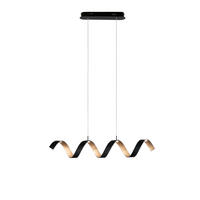 LED-HÄNGELEUCHTE Luce Ambiente e Design 80/13,5/120 cm   - Goldfarben/Schwarz, Design, Kunststoff/Metall (80/13,5/120cm)