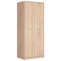 DREHTÜRENSCHRANK 80/197/54,5 cm 2-türig Sonoma Eiche  - Silberfarben/Sonoma Eiche, MODERN, Holzwerkstoff/Kunststoff (80/197/54,5cm) - MID.YOU