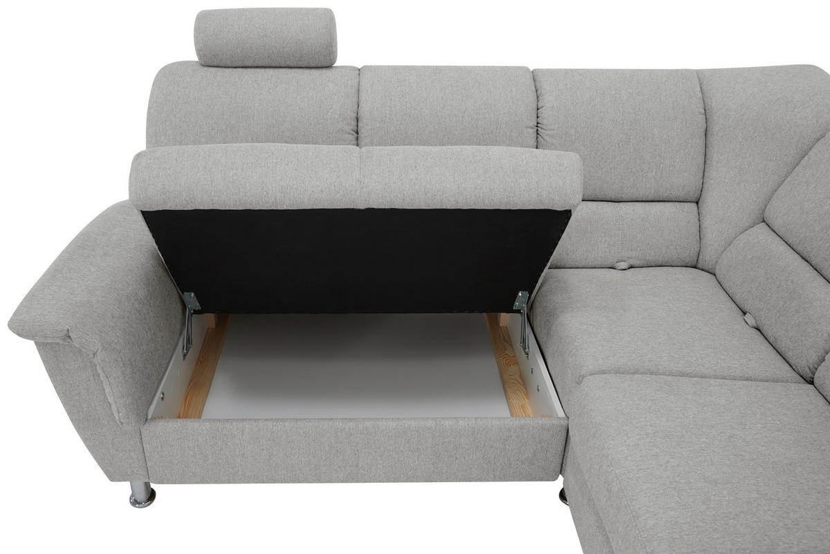 ECKSOFA in Grau  - Grau, Design (219/270cm) - Livetastic