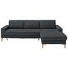 ECKSOFA in Mikrofaser Grau  - Eichefarben/Beige, Design, Holz/Textil (278/185cm) - Pure Home Lifestyle