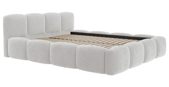 POLSTERBETT Lattenrost, Bettkasten Weiß 180/200 cm - Schwarz/Weiß, Design, Holz/Textil (180/200cm) - Carryhome