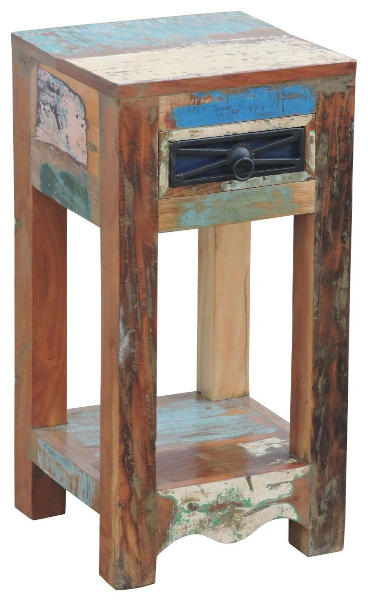 BEISTELLTISCH 30/30/60 cm Altholz Multicolor quadratisch  - Multicolor, LIFESTYLE, Holz (30/30/60cm) - Landscape