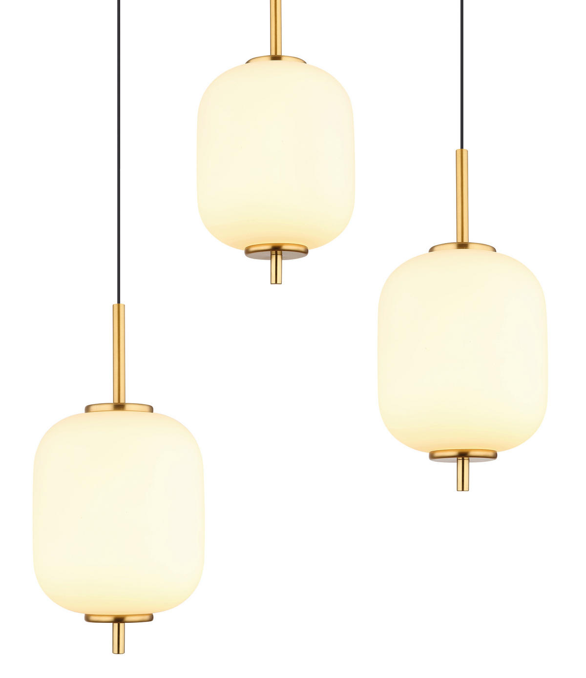 LED FÜGGŐLÁMPA 80,5/29,5/220 cm  - fekete/sárgaréz, Konventionell, műanyag/Üveg (80,5/29,5/220cm)