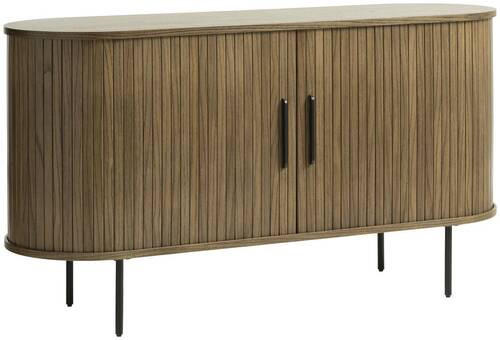 SIDEBOARD  in 140/76/45 cm  - Eiche dunkel/Schwarz, Trend, Holz/Holzwerkstoff (140/76/45cm) - home24