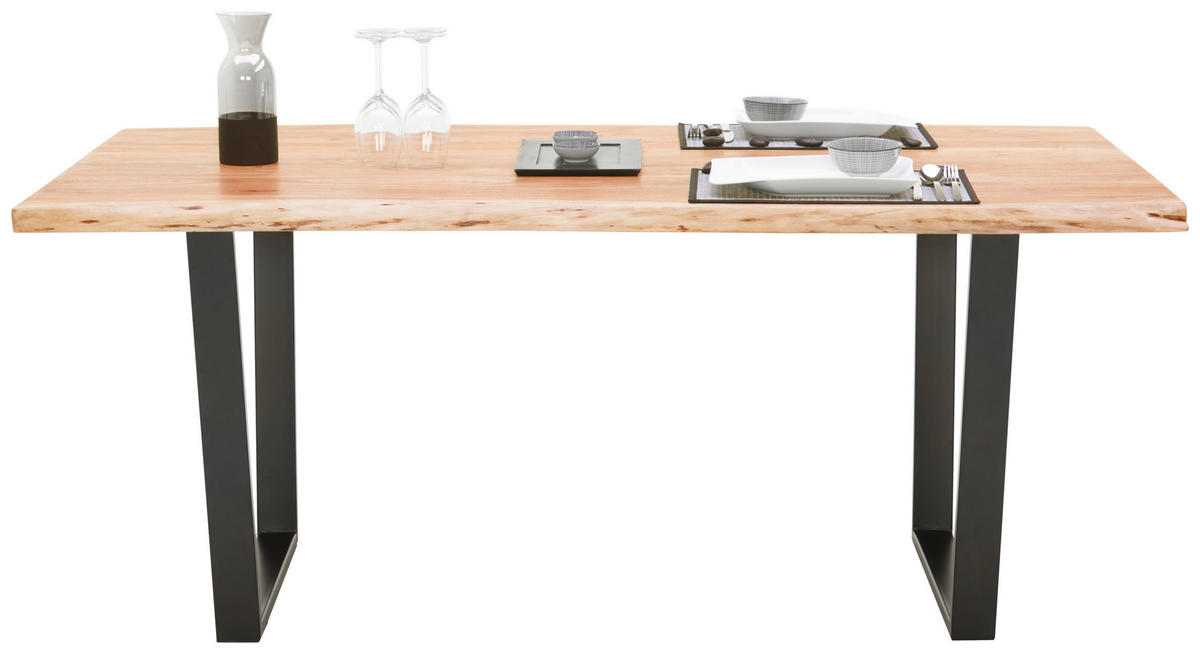 TISCHGESTELL Schwarz  - Schwarz, Design, Metall (78/7,5/72cm) - Valdera