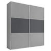 SCHWEBETÜRENSCHRANK in Anthrazit, Grau  - Dunkelgrau/Anthrazit, Modern, Holzwerkstoff (188/222/68cm) - MID.YOU