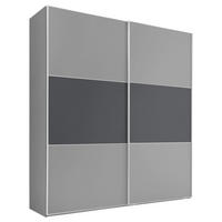 SCHWEBETÜRENSCHRANK in Anthrazit, Grau  - Dunkelgrau/Anthrazit, Modern, Holzwerkstoff (188/222/68cm) - MID.YOU