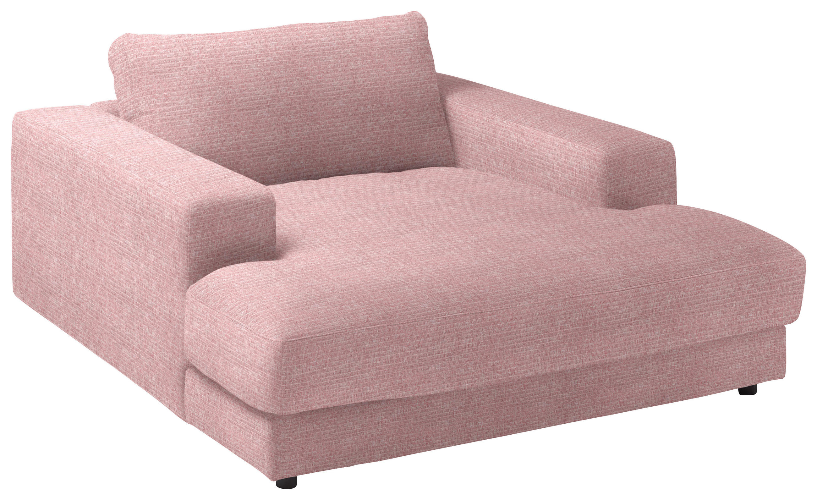 XXL-SESSEL in Chenille Rosa  - Schwarz/Rosa, Design, Kunststoff/Textil (150/86/170cm) - Lomoco