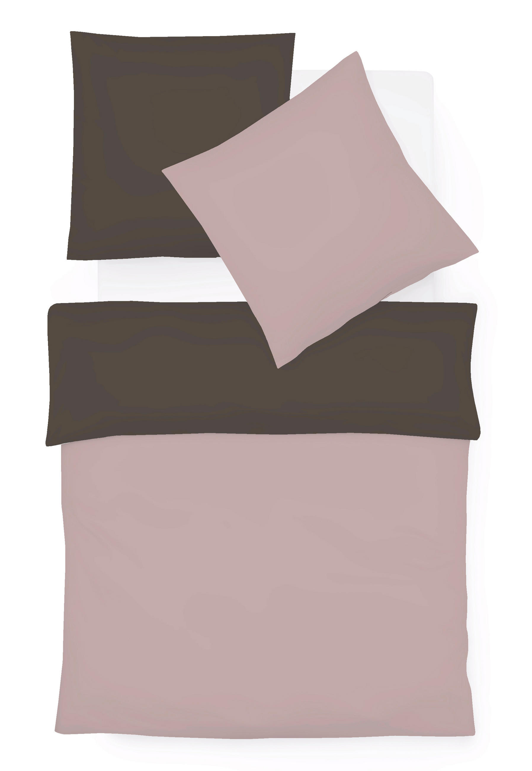 BETTWÄSCHE Black Premium Jersey Interlock-Jersey 135/200 cm  - Dunkelgrau/Grau, Basics, Textil (135/200cm) - Fleuresse