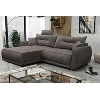 ECKSOFA  FRESH Dunkelgrau Struktur  - Dunkelgrau/Beige, Design, Kunststoff/Textil (195/264cm) - MID.YOU