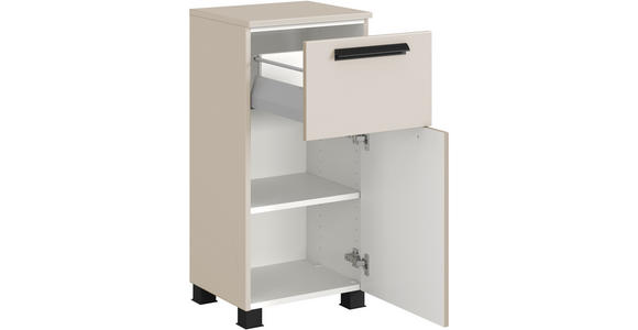 HÄNGESCHRANK 40/64/20 cm  - Sandfarben/Schwarz, KONVENTIONELL, Holzwerkstoff/Metall (40/64/20cm) - Xora