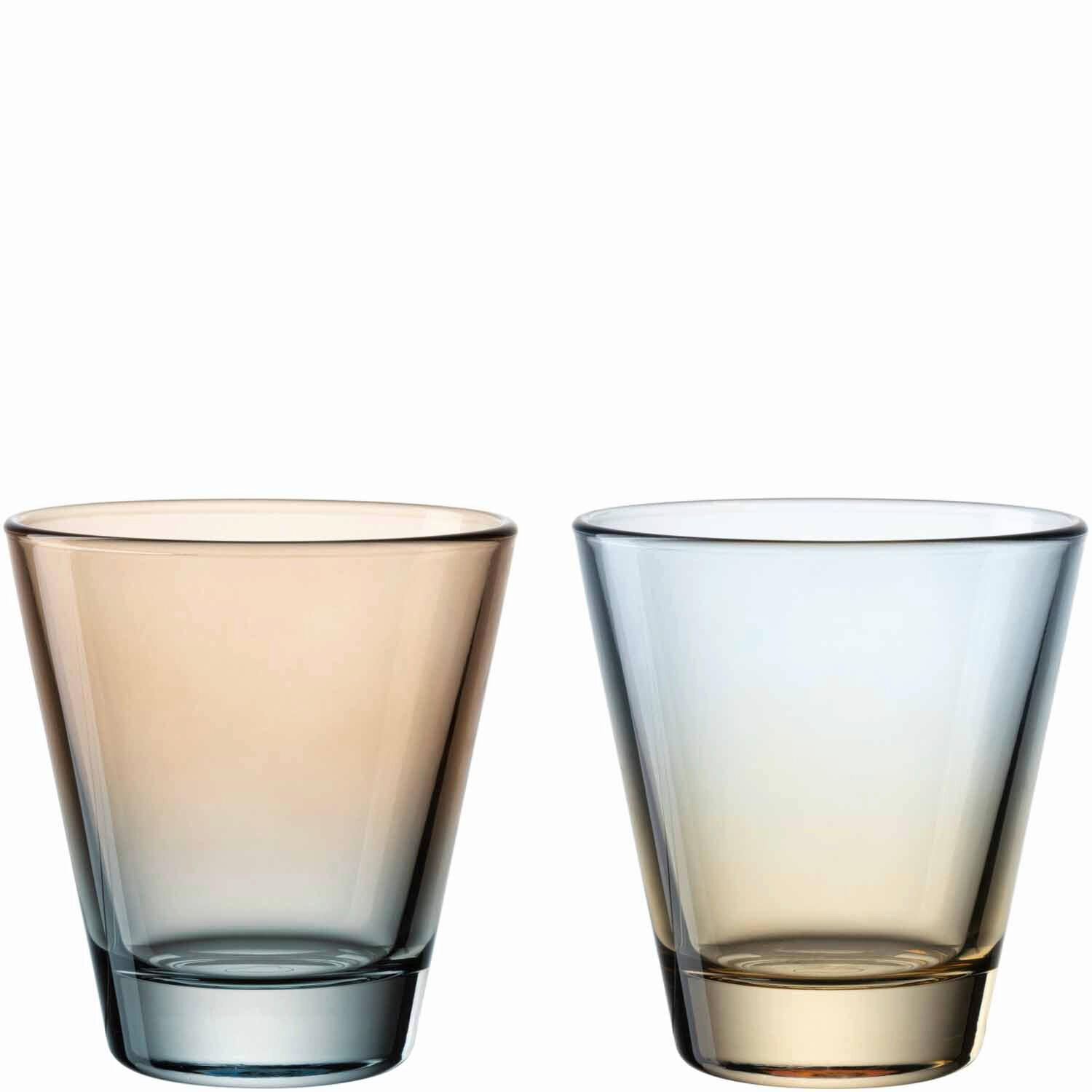 SKLENIČKA - oranžová/modrá, Design, sklo (8,5/9/8,5cm) - Leonardo