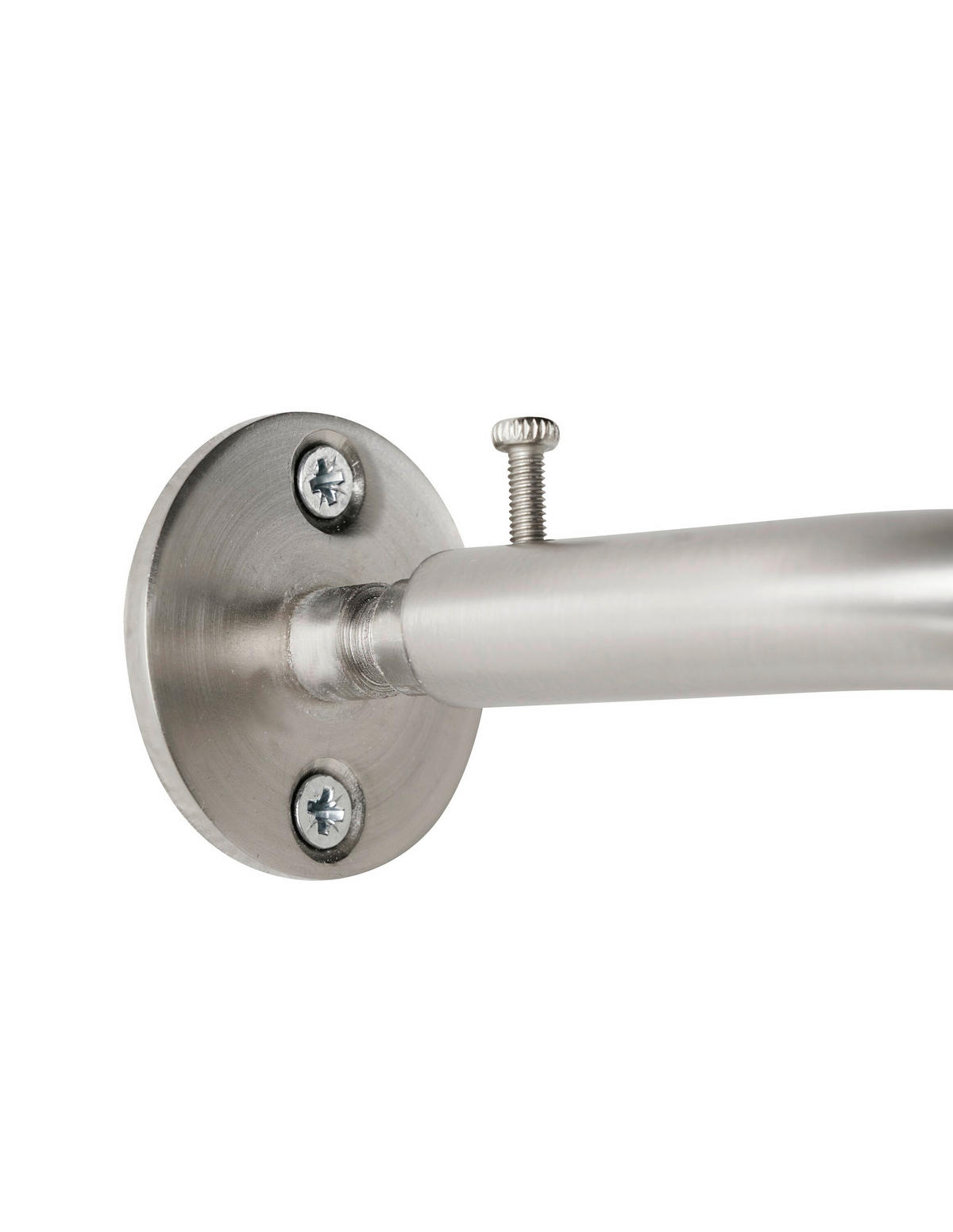 VORHANGSTANGENSET  120 cm  - Grau Hochglanz, Design, Metall (120cm)