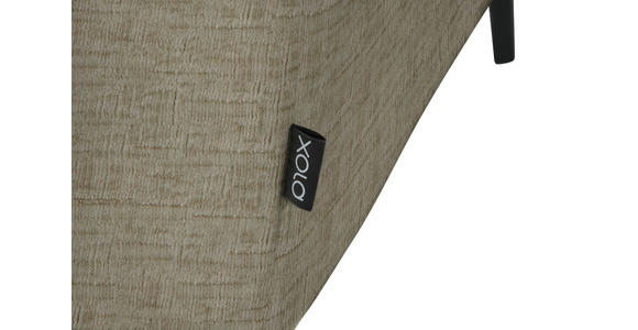 ECKSOFA in Chenille Beige  205/280 cm  - Beige/Schwarz, Design, Textil/Metall (205/280cm) - Xora